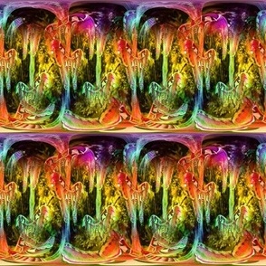 mini magical abstraction moths rainbow forest 3 multicolor paysmage