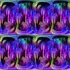 mini magical abstraction moths rainbow forest 4 purple aqua green blue paysmage