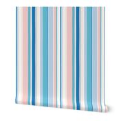 Modern handpainted deckchair stripe in blue 1 by Pippa Shaw