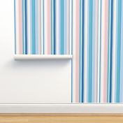 Modern handpainted deckchair stripe in blue 1 by Pippa Shaw