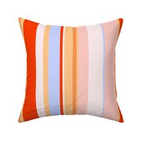 Modern handpainted deckchair stripe in orange 1 by Pippa Shaw