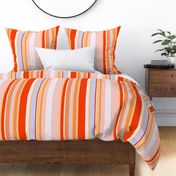 Modern handpainted deckchair stripe in orange 1 by Pippa Shaw