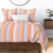 Modern handpainted deckchair stripe in orange 2 by Pippa Shaw