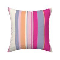 Modern handpainted deckchair stripe in fuchsia 1 by Pippa Shaw