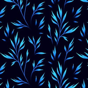 Delicate Leaves - Blue