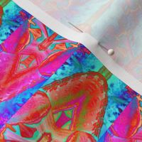 ABSTRACT PATTERN 15 butterflies arrows turquoise  pink orange summer psychedelic PSMGE
