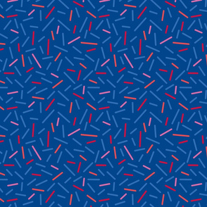 Abstract Modern Blue And Red Sprinkles