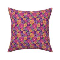 Bright Floral Purple // Bold Colorful Flowers // 8x8