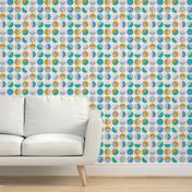 half circles in turquoise by Pippa Shaw