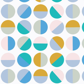 half circles in turquoise by Pippa Shaw