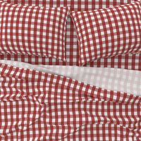 gingham 1in dark red