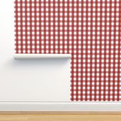 gingham 1in dark red