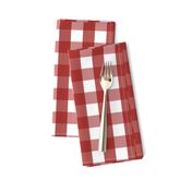 gingham 1in dark red