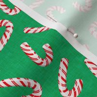 candy canes on green - LAD19