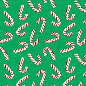 candy canes on green - LAD19
