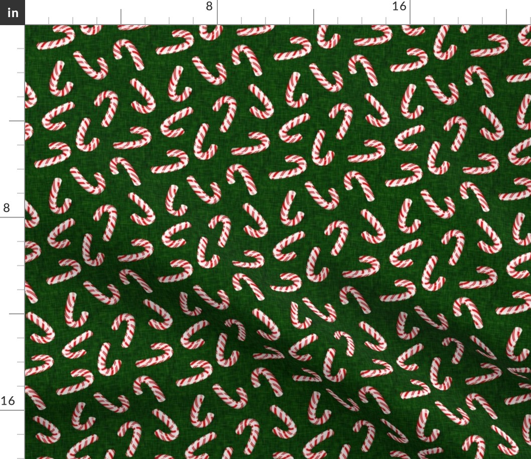 candy canes on dark green - LAD19