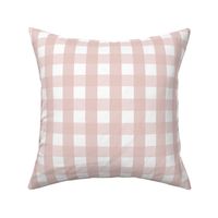 gingham 1in dusty pink