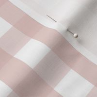gingham 1in dusty pink