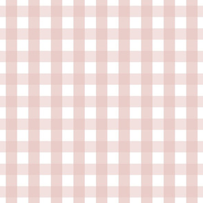 gingham 1in dusty pink