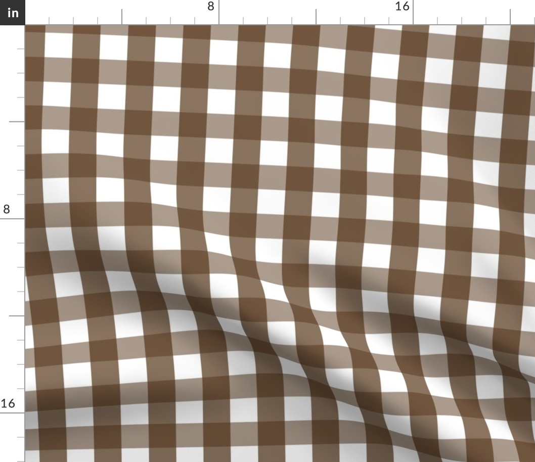 gingham 1in brown