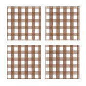 gingham 1in chocolate brown #744527