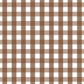 gingham 1in chocolate brown #744527