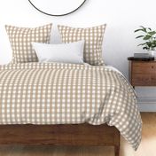 gingham 1in tan