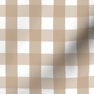 gingham 1in tan