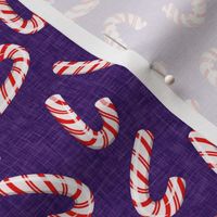 candy canes on purple - LAD19