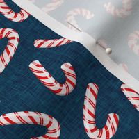 candy canes on blue - LAD19