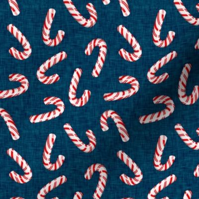 candy canes on blue - LAD19