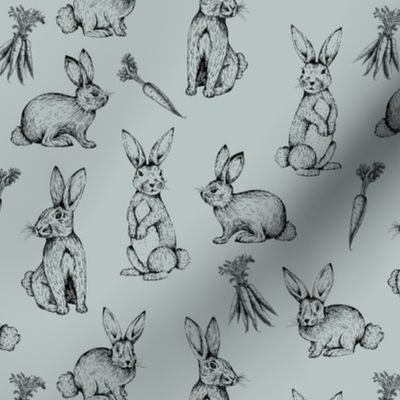 Sketch Bunnies // Misty Blue