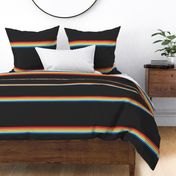 vintage t-shirt stripes rainbow on dark grey