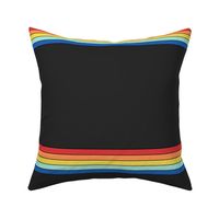 vintage t-shirt stripes rainbow on dark grey