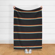 vintage t-shirt stripes rainbow on dark grey