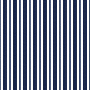 French Ticking ~ Verity Blue and White ~ Faux Terry   