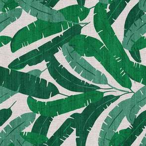 FRENCH LINEN BANANA LEAF ROTATED