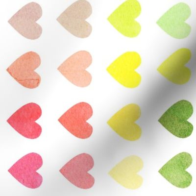 Colour Chart Hearts - rotated