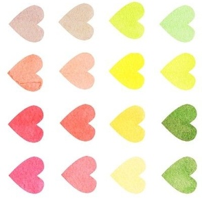 Colour Chart Hearts - rotated