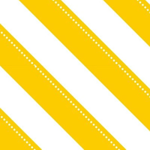 diagonal dotted stripes - yellow