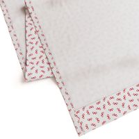 Ditsy Christmas Bows in White + Red