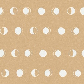 moon phase fabric - wheat sfx1225 - moon fabric, nursery fabric, baby fabric, boho fabric, witch fabric, muted fabric, earth toned fabric, muted colors