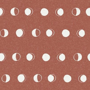 moon phase fabric - clay sfx1441 - moon fabric, nursery fabric, baby fabric, boho fabric, witch fabric, muted fabric, earth toned fabric, muted colors