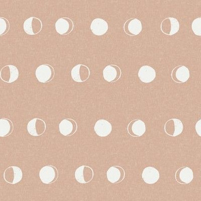 moon phase fabric - almond sfx1213 - moon fabric, nursery fabric, baby fabric, boho fabric, witch fabric, muted fabric, earth toned fabric, muted colors