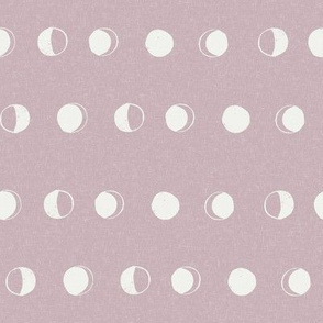 moon phase fabric - lilac sfx1905 - moon fabric, nursery fabric, baby fabric, boho fabric, witch fabric, muted fabric, earth toned fabric, muted colors