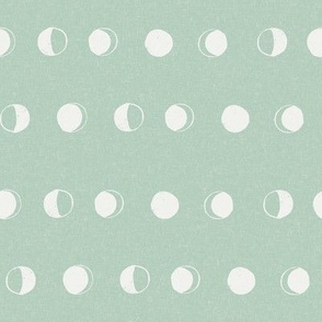 moon phase fabric - seaglass sfx6008 - moon fabric, nursery fabric, baby fabric, boho fabric, witch fabric, muted fabric, earth toned fabric, muted colors