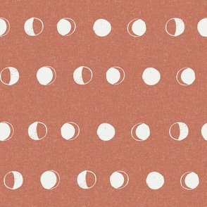 moon phase fabric - apricot sfx1436 - moon fabric, nursery fabric, baby fabric, boho fabric, witch fabric, muted fabric, earth toned fabric, muted colors