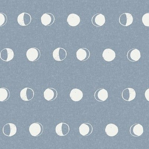 moon phase fabric - denim sfx4013 - moon fabric, nursery fabric, baby fabric, boho fabric, witch fabric, muted fabric, earth toned fabric, muted colors