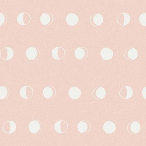 moon phase fabric - blush sfx1404 - moon fabric, nursery fabric, baby fabric, boho fabric, witch fabric, muted fabric, earth toned fabric, muted colors