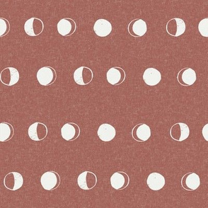 moon phase fabric - redwood sfx1443 - moon fabric, nursery fabric, baby fabric, boho fabric, witch fabric, muted fabric, earth toned fabric, muted colors